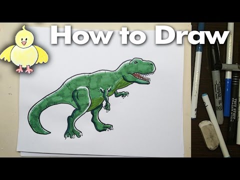 how to draw a t rex