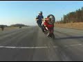 Andreas Circle Wheelie With a sportbike!