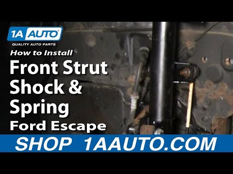 How to Install Replace Front Strut Shock & Spring Ford Escape Mercury Mariner 01-11 1AAuto.com