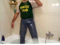 wet jeans and shirt