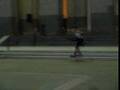 Elmira skates down some stairs.