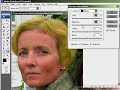 Changing dark hair color to blonde: Photoshop retouching