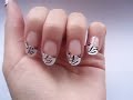 Abstract french tip nail design