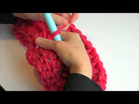 How to Crochet a Cowl Neck Scarf: Video Tutorial