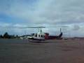 Helicopter taking off from Trondheim Airport