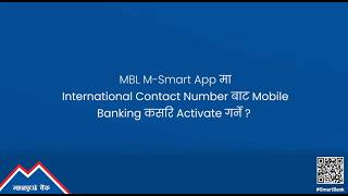 MBL M-Smart activate using an international mobile number