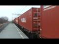 Seldom train meet,eastbound meets westbound,see description