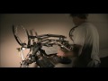 Original composition.All live playing.On this one left foot is synth modulator.Right foot controls 2 sounds:pitch on that 'swooshy' sound and release on that 'Tarzan-like-vocal' sample.I also have a version with some vocoded dialog to be released in the future.RF pedal = Hat Pedal,LF Pedal = Yamaha.Sound Modules = E-MU Xtreme Lead,Orbit V2 9090,Korg MS2000BR.Midi controllers = Drum Kat,Midi Kiti,Mapper,Pole Pads,Flat Pad,DIY Piezo (LISA),DIY WEEL Trigger.No tracks,loops,riffs,etc are used in this performance.