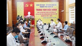 Đồng chí Nguyễn Xuân Ký, Chủ tịch Ủy ban bầu cử tỉnh kiểm tra công tác bầu cử tại thành phố Uông Bí