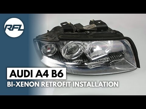 Audi A4 B6 Mini H1 Bi-xenon projector retroquick kit installation instructions