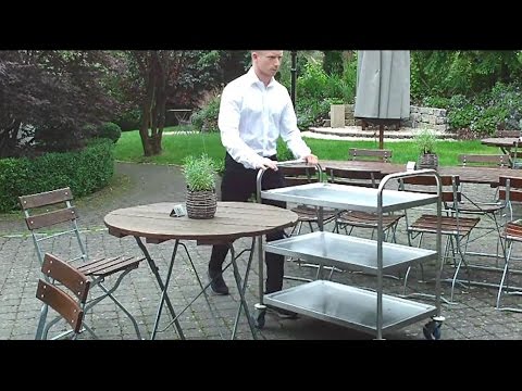 Edelstahlwagen, Servierwagen Groß