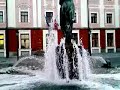 Foam in the fountain in Tartu, Estonia