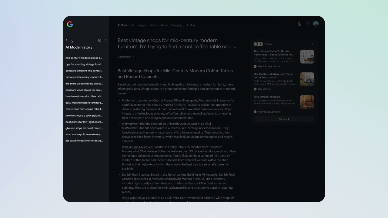 Google Search ‘AI Mode’ is now open to all US Labs users and has several new features