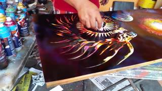 Pintura en Aerosol "Dragón Azteca"