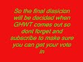 so i will probably post the final vote video so get your vote in be december 10!i'm listing the set list below too 

official set list by activision:
1994 