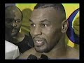 Microfone Tyson contra a entrevista do 
postfight de Peter McNeely