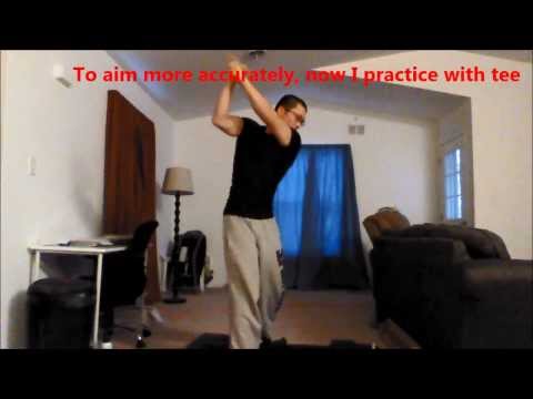 how to practice golf swing at home