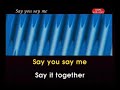 Lionel Richie - Say you say me (karaoke)