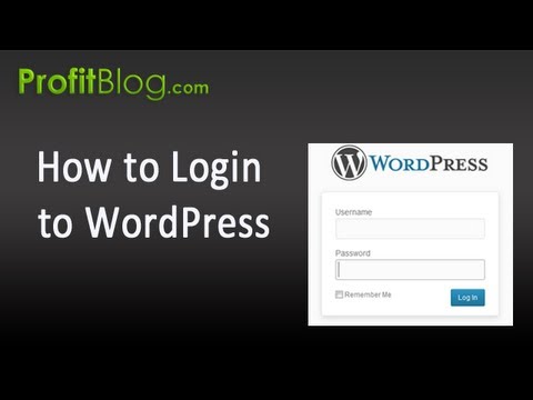 how to login to wordpress