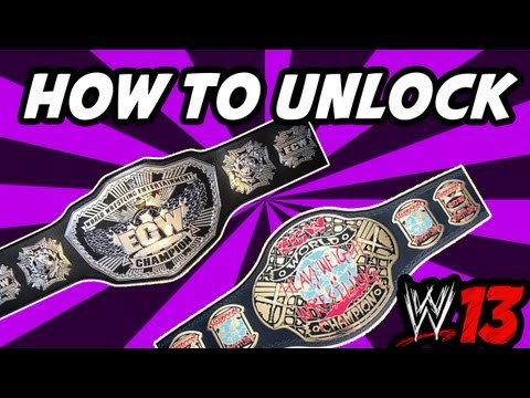 how to unlock the ecw belt in wwe 13