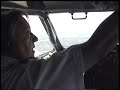 twa b 727 landing at stl cockpit view