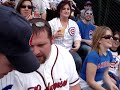chicago cubs game at wrigley field choking on a hot dog