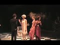 natalie weiss (junior) as queenie, nathan gardner (freshman) as black, and dancers geo seery and lisa rohinsky perform the beginning of 