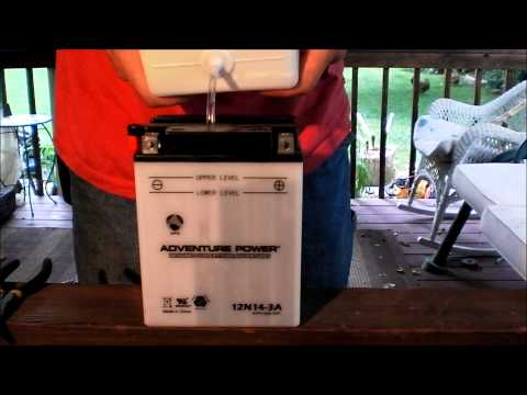 how to fill motorcycle battery