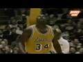 Shaquille O'Neal MONSTER BLOCK on Allen Iverson *The Ball nearly hit somebody's face in the crowds