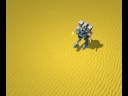 Mecha chasing car. Mecha chasing car.