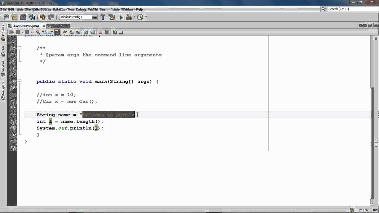 الدرس السبعون إستخدام String.length Java 101