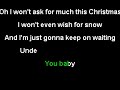 All I want for christmas - Instrumental Lyrics