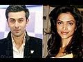 Ranbir Kapoor And Deepika Padukone Face-off At Delhi Belly Screening