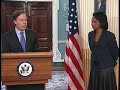 Secretary Rice Announces Under Secretary Burn\