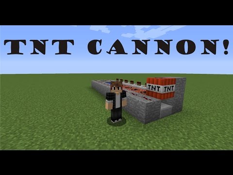 how to make a t and t cannon in minecraft