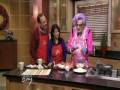 Dame Edna cooking with sausages on The View From The Bay LIVE ( Laugh Out Loud )