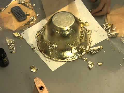 how to apply gold leaf