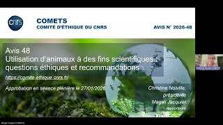 Utilisation d'animaux à des fins scientifiques : questions éthiques et recommandations du Comité d'éthique du CNRS