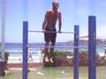 One arm chins & muscle up set by Jaz @ Bondi Beach