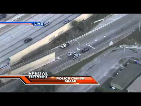 (Full video) Police chase murderer in Miami