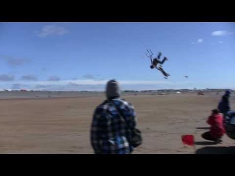 Kiteboarding on Earnse Bay 7th August 2010