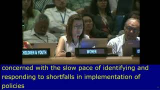 Oriana López's interventio on “Where do we stand at year one?”HLPF 2016: http://webtv.un.org