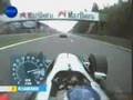 Mika Hakkinen passing Schumi at spa 2000