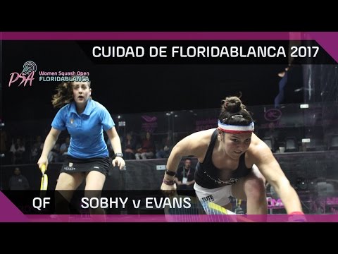 Squash: Sobhy v Evans - Ciudad de Floridablanca 2017 - QF Highlights