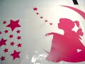 This is a wall decal that will shine during hours and hours when you turn off the light. A pretty stunning effect. Check it out at www.DezignWithaZ.com