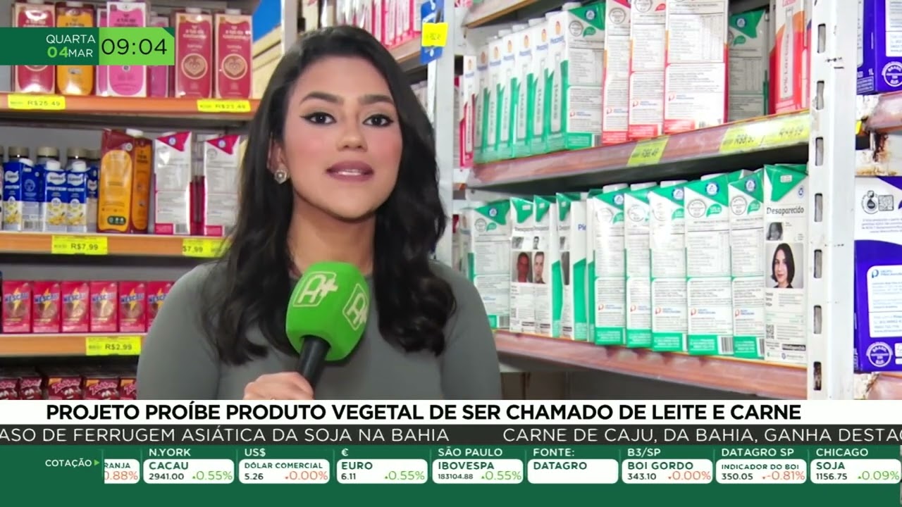 Projeto proíbe produto vegetal de ser chamado de leite e carne