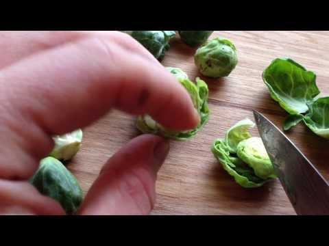 how to trim brussel sprouts