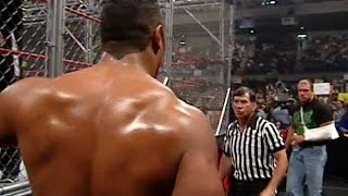 The Rock Vs Shane McMahon Inside Steel Cage Part 1 - RAW IS WAR!