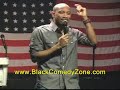 Comedian Malik S. demonstrates why you don't blurt out comments at a comedy show... because you will become the focus of the comedian's jokes. An audience member named Edward from Kenya finds out the hard way. Please vote 