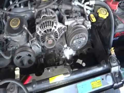 Subaru EJ18 timing belt, water pump replacement